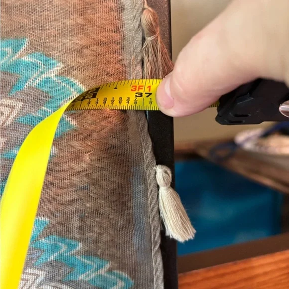 Vintage Women's Khaki and Blue Scarf-wraps,boho sheik - Picture 8 of 9